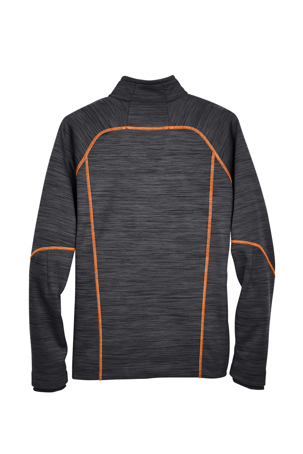 North End 88697 Mens Sport Red Flux Full Zip Jacket Carbon Grey/Orange Soda Flat Back