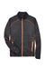 North End 88697 Mens Sport Red Flux Full Zip Jacket Carbon Grey/Orange Soda Flat Front