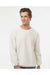 MV Sport 19179 Mens Corded Crewneck Sweatshirt Ivory Model Front