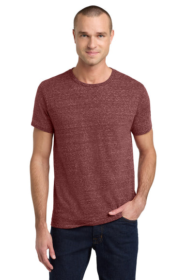 Jerzees 88M/88MR Mens Vintage Snow Short Sleeve Crewneck T-Shirt Heather Maroon Model Front