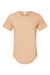 Bella + Canvas 3003C Mens Curved Hem Short Sleeve Crewneck T-Shirt Heather Sand Dune Flat Front