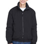 UltraClub Mens Adventure Wind & Water Resistant Full Zip Jacket - Black