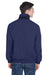 UltraClub 8921 Mens Adventure Wind & Water Resistant Full Zip Jacket Navy Blue Model Back