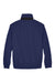 UltraClub 8921 Mens Adventure Wind & Water Resistant Full Zip Jacket Navy Blue/Charcoal Grey Flat Back