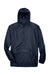 UltraClub 8925 Mens Pack Away Wind & Water Resistant 1/4 Zip Hooded Jacket True Navy Blue Flat Front