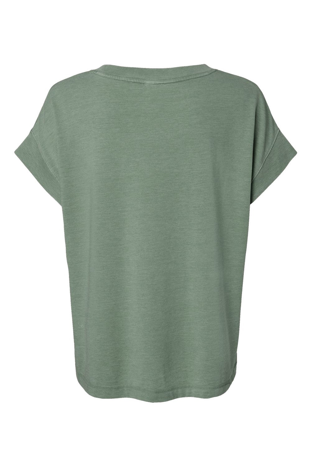 LAT 3502 Womens Relaxed Vintage Wash Short Sleeve Crewneck T-Shirt Basil Green Flat Back