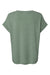 LAT 3502 Womens Relaxed Vintage Wash Short Sleeve Crewneck T-Shirt Basil Green Flat Back