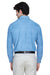 UltraClub 8960/8960T Mens Cypress Denim Long Sleeve Button Down Shirt w/ Pocket Light Blue Model Back