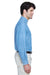 UltraClub 8960/8960T Mens Cypress Denim Long Sleeve Button Down Shirt w/ Pocket Light Blue Model Side