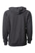 Independent Trading Co. SS1000 Mens Icon Loopback Terry Hooded Sweatshirt Hoodie Heather Charcoal Grey Flat Back