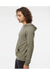 Independent Trading Co. SS1000 Mens Icon Loopback Terry Hooded Sweatshirt Hoodie Olive Green Model Side