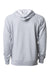 Independent Trading Co. SS1000 Mens Icon Loopback Terry Hooded Sweatshirt Hoodie Heather Grey Flat Back