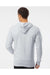 Independent Trading Co. SS1000 Mens Icon Loopback Terry Hooded Sweatshirt Hoodie Heather Grey Model Back