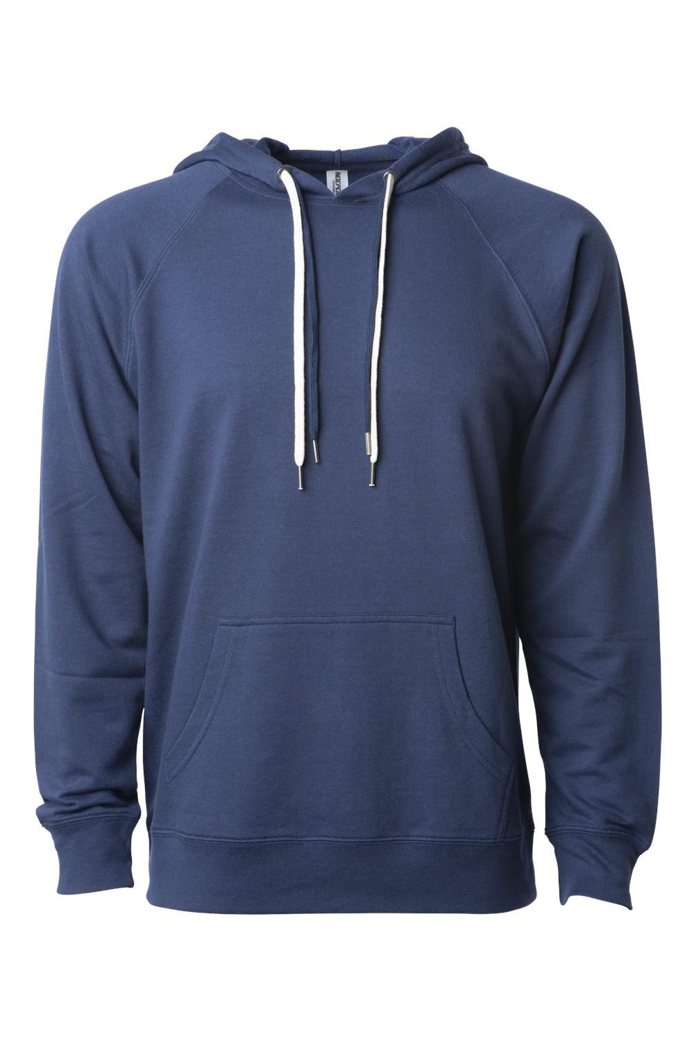 Independent Trading Co. SS1000 Mens Icon Loopback Terry Hooded Sweatshirt Hoodie Indigo Blue Flat Front