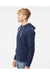 Independent Trading Co. SS1000 Mens Icon Loopback Terry Hooded Sweatshirt Hoodie Indigo Blue Model Side