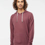 Independent Trading Co. Mens Icon Loopback Terry Hooded Sweatshirt Hoodie - Port