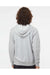 Independent Trading Co. SS1000Z Mens Icon Loopback Terry Full Zip Hooded Sweatshirt Hoodie Heather Grey Model Back