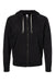 Independent Trading Co. SS1000Z Mens Icon Loopback Terry Full Zip Hooded Sweatshirt Hoodie Black Flat Front