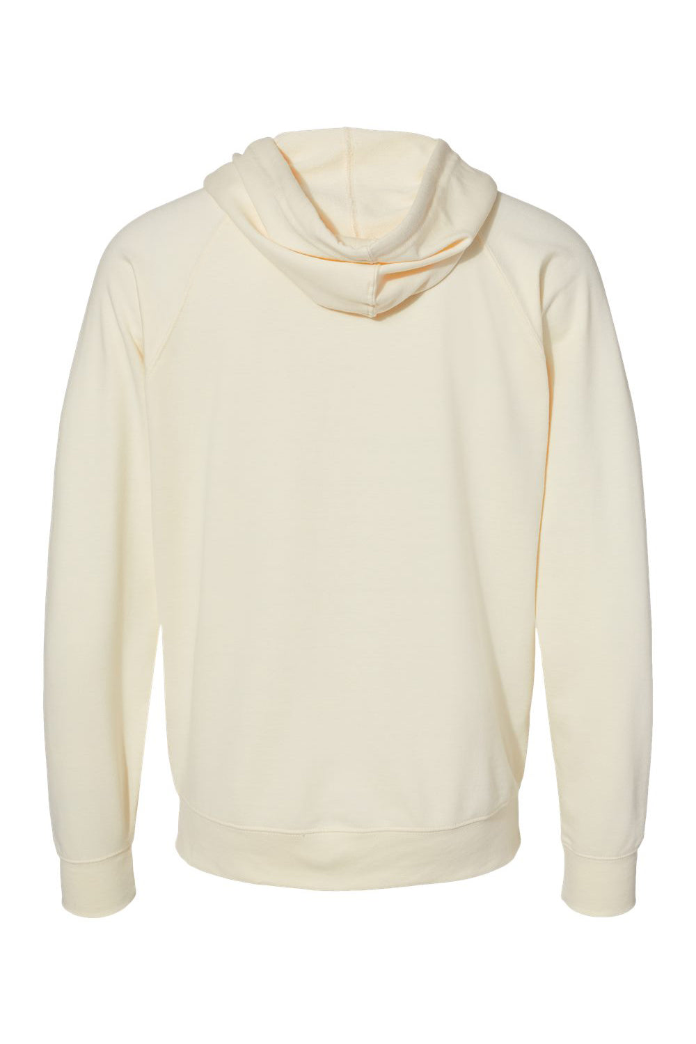 Independent Trading Co. SS1000Z Mens Icon Loopback Terry Full Zip Hooded Sweatshirt Hoodie Bone Flat Back