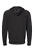 Independent Trading Co. SS1000Z Mens Icon Loopback Terry Full Zip Hooded Sweatshirt Hoodie Heather Charcoal Grey Flat Back