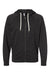 Independent Trading Co. SS1000Z Mens Icon Loopback Terry Full Zip Hooded Sweatshirt Hoodie Heather Charcoal Grey Flat Front