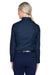 UltraClub 8976 Womens Whisper Long Sleeve Button Down Shirt Navy Blue Model Back