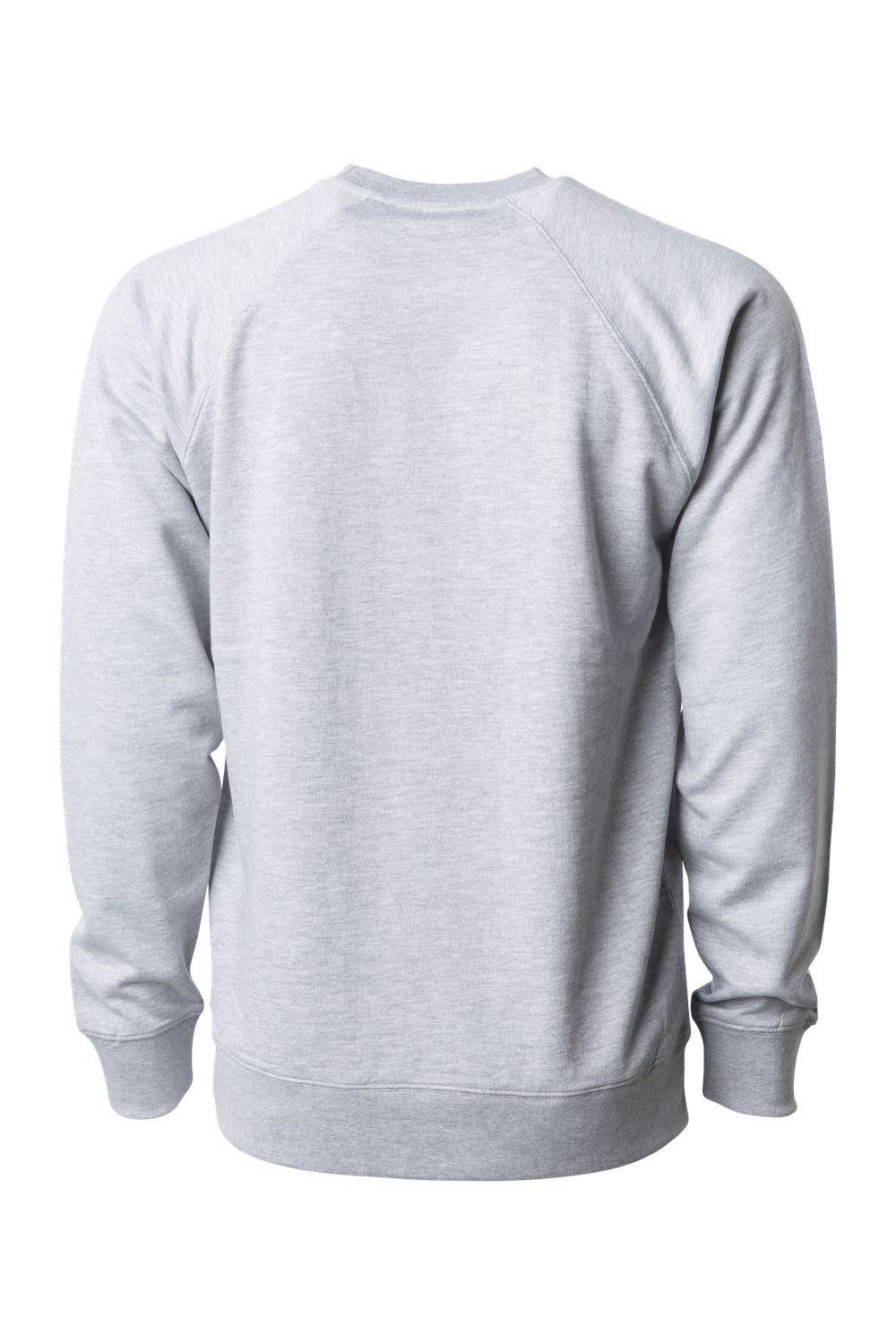 Independent Trading Co. SS1000C Mens Icon Loopback Terry Crewneck Sweatshirt Heather Grey Flat Back