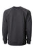 Independent Trading Co. SS1000C Mens Icon Loopback Terry Crewneck Sweatshirt Heather Charcoal Grey Flat Back