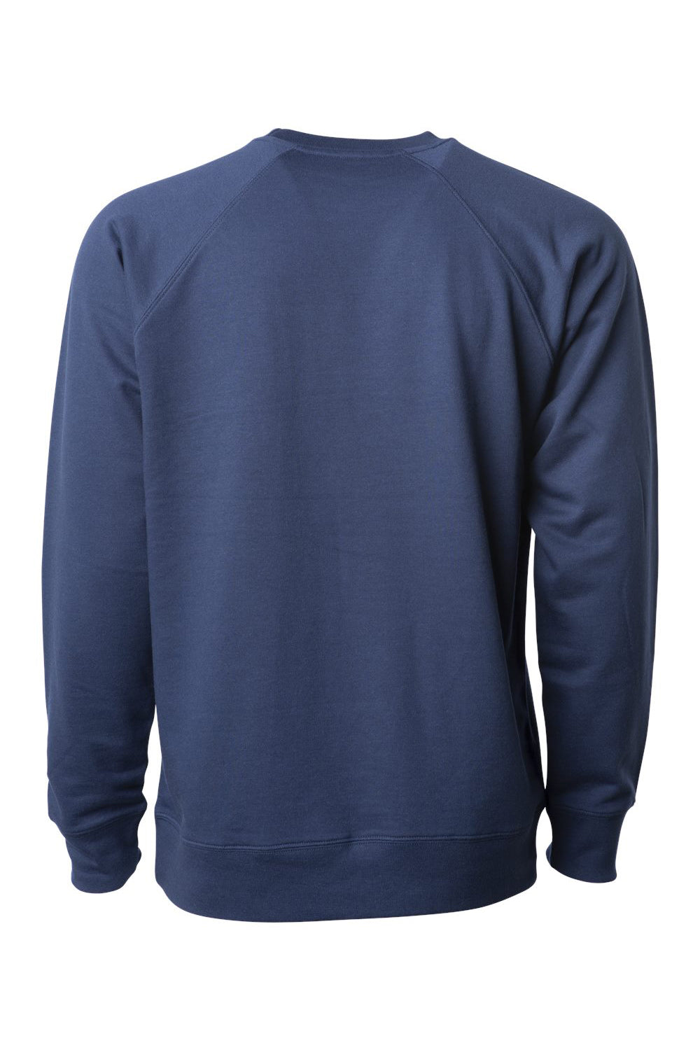 Independent Trading Co. SS1000C Mens Icon Loopback Terry Crewneck Sweatshirt Indigo Blue Flat Back