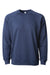 Independent Trading Co. SS1000C Mens Icon Loopback Terry Crewneck Sweatshirt Indigo Blue Flat Front