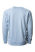 Independent Trading Co. SS1000C Mens Icon Loopback Terry Crewneck Sweatshirt Misty Blue Flat Back