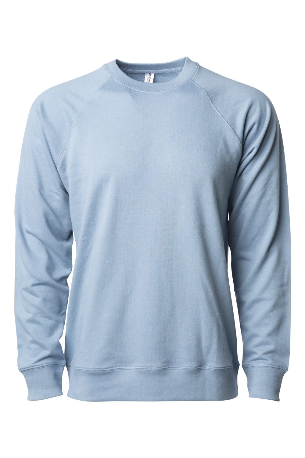 Independent Trading Co. SS1000C Mens Icon Loopback Terry Crewneck Sweatshirt Misty Blue Flat Front