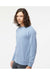 Independent Trading Co. SS1000C Mens Icon Loopback Terry Crewneck Sweatshirt Misty Blue Model Side