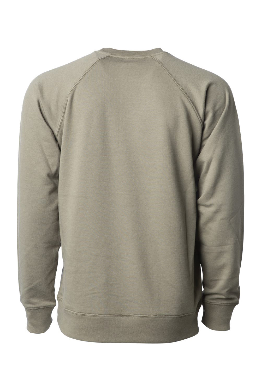 Independent Trading Co. SS1000C Mens Icon Loopback Terry Crewneck Sweatshirt Olive Green Flat Back