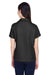 UltraClub 8981 Womens Cabana Breeze Short Sleeve Button Down Camp Shirt w/ Pocket Black Model Back