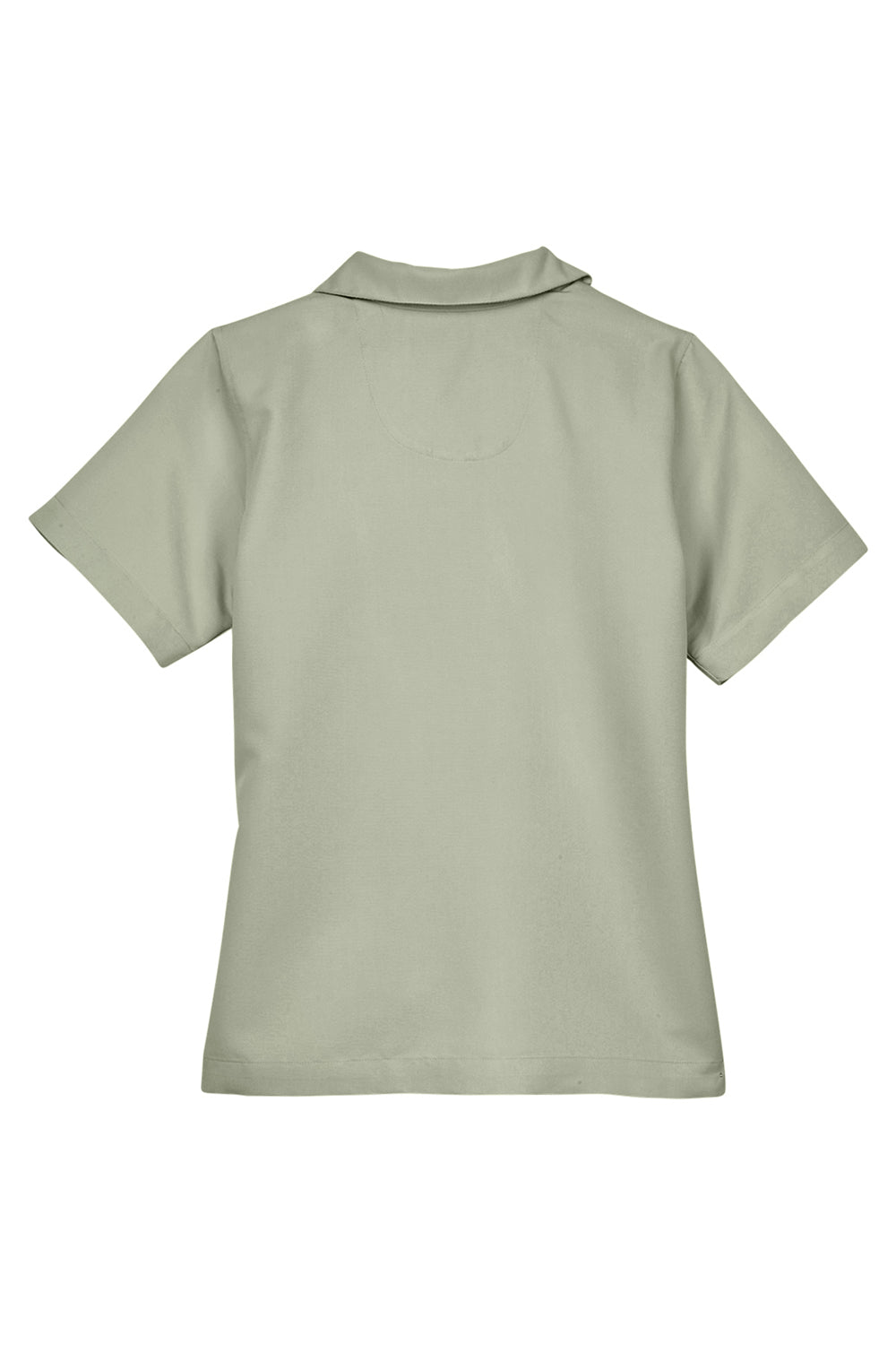 UltraClub 8981 Womens Cabana Breeze Short Sleeve Button Down Camp Shirt w/ Pocket Sage Green Flat Back