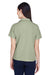 UltraClub 8981 Womens Cabana Breeze Short Sleeve Button Down Camp Shirt w/ Pocket Sage Green Model Back