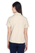 UltraClub 8981 Womens Cabana Breeze Short Sleeve Button Down Camp Shirt w/ Pocket Stone Model Back