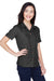 UltraClub 8981 Womens Cabana Breeze Short Sleeve Button Down Camp Shirt w/ Pocket Black Model 3q