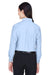 UltraClub 8990 Womens Classic Oxford Wrinkle Resistant Long Sleeve Button Down Shirt w/ Pocket Light Blue Model Back