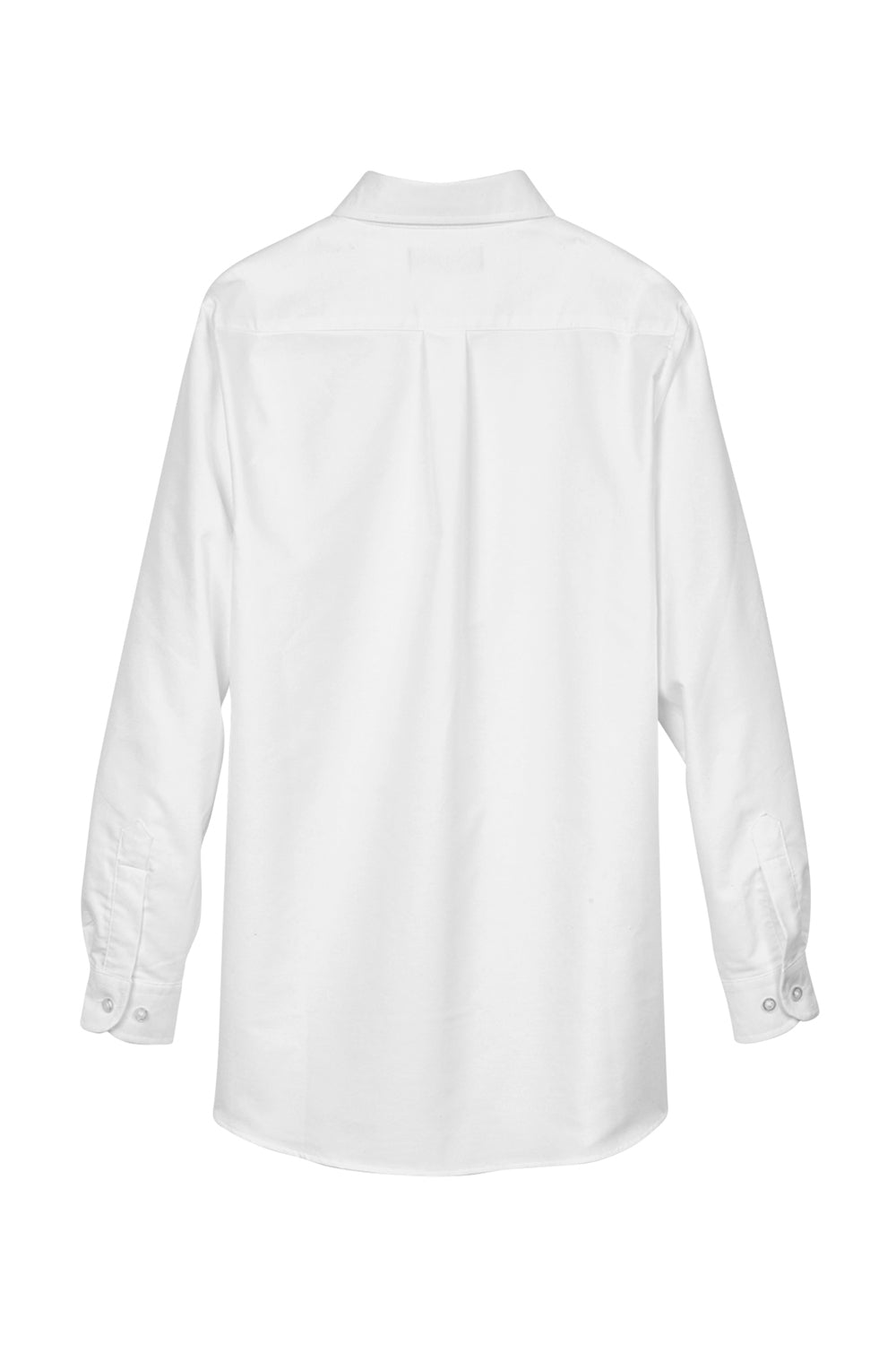 UltraClub 8990 Womens Classic Oxford Wrinkle Resistant Long Sleeve Button Down Shirt w/ Pocket White Flat Back