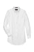 UltraClub 8990 Womens Classic Oxford Wrinkle Resistant Long Sleeve Button Down Shirt w/ Pocket White Flat Front