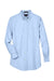 UltraClub 8990 Womens Classic Oxford Wrinkle Resistant Long Sleeve Button Down Shirt w/ Pocket Light Blue Flat Front