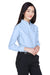 UltraClub 8990 Womens Classic Oxford Wrinkle Resistant Long Sleeve Button Down Shirt w/ Pocket Light Blue Model 3q