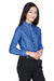 UltraClub 8990 Womens Classic Oxford Wrinkle Resistant Long Sleeve Button Down Shirt w/ Pocket French Blue Model 3q