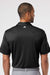 Adidas A480 Mens Floating 3 Stripes UPF 50+ Short Sleeve Polo Shirt Black Model Back