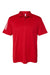 Adidas A480 Mens Floating 3 Stripes UPF 50+ Short Sleeve Polo Shirt Team Power Red/White Flat Front