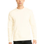 Next Level Mens Fleece Crewneck Sweatshirt w/ Pouch Pocket - Natural