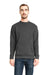 Next Level 9001 Mens Fleece Crewneck Sweatshirt w/ Pouch Pocket Heavy Metal Grey Model Front