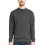 Next Level Mens Fleece Crewneck Sweatshirt w/ Pouch Pocket - Heavy Metal Grey